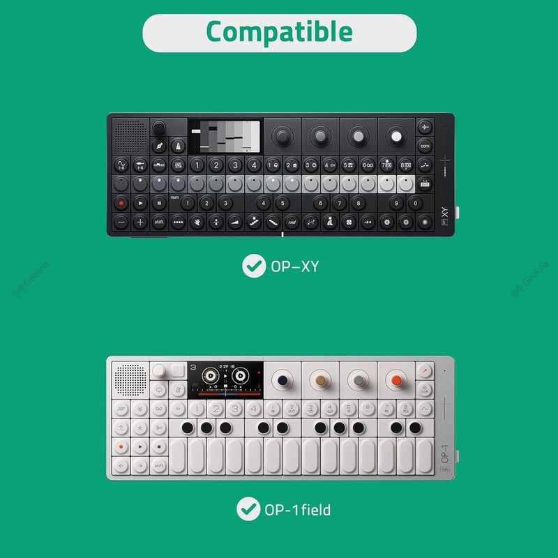 Geekria حقيبة سفر صلبة متوافقة مع جهاز السنتيساير المحمول Teenage Engineering OP-1 Field/OP-1/ OP-XY، حقيبة حمل عينة الصوت (رمادي داكن) - Image 3